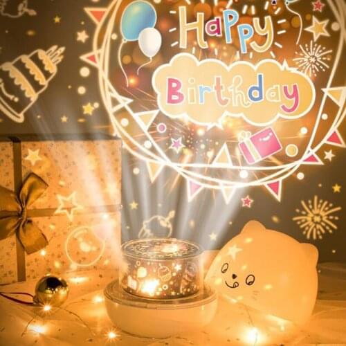 Star Projector Light Colorful Music LED Night Lights For Kids USB Charging/Rotatable/Sing Project Lamp Bedroom Party