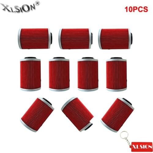 XLSION 10Pcs Oil Filters For CAN-AM DS650X OUTLANDER MAX 400 500 650 800 800R 1000 RENEGADE 800R 1000R ATV Motor