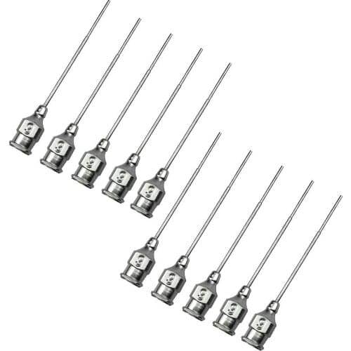 10PCS Ophthalmic Air Iniection Cannula with Reintorced Shaft,Straight 10mm Tip,ophthalmic Instruments