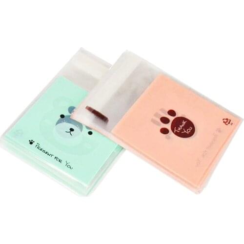 50-100pcs 7*7cm Cute Cartoon Plastic Bag Wedding Birthday Party Favors Cookie Candy Gift Packaging Bags OPP Self Adhesive Pouch