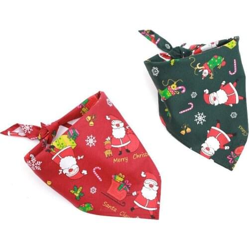 AHUAPET Puppy Cat Neck Scarf Dog Bandana Cotton Slobber Dog Christmas Fashion 4colors Pet Scarf Chihuahua Pitbull Pet Supplies F