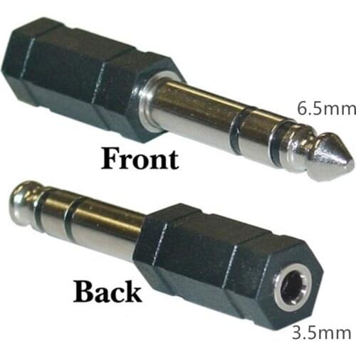 3.5mm to 6.5mm Audio Adapter to 6.5 Male Plug to 3.5 Female Jack Connector Adaptor