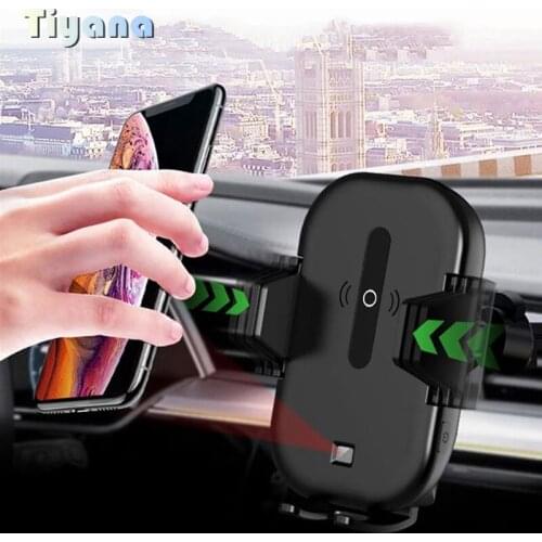 Automatic Clamping Wireless Car Charger Holder Fast Charging Infrared Induction Car Charger Holder Compatible With Smart Phones
