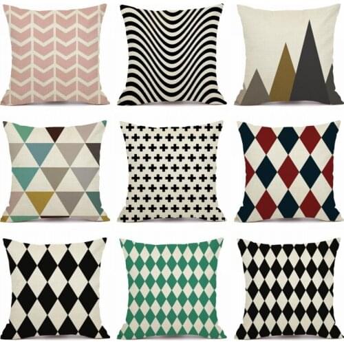 XUNYU Creative Geometric Pillowcase Sofa Square Decorative Throw Pillow Cover Car Cushion Cover 45X45cm AC164