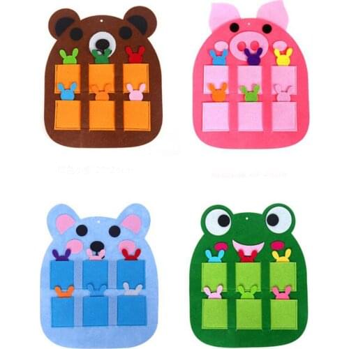 Children Cartoon DIY Sticker Toys Non-Woven Felt Early Learning Education Handmade Model Montessori Teaching Baby Kids Math Toys