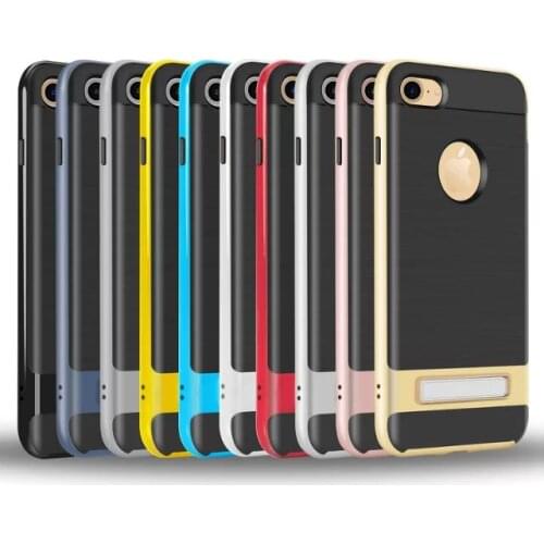 DHL Free shipping 3 in 1 Chrome case with stand pc+tpu hard case for iphone 6 iphone 7 iphone 6 plus iphone 7 plus 100 pcs/lot