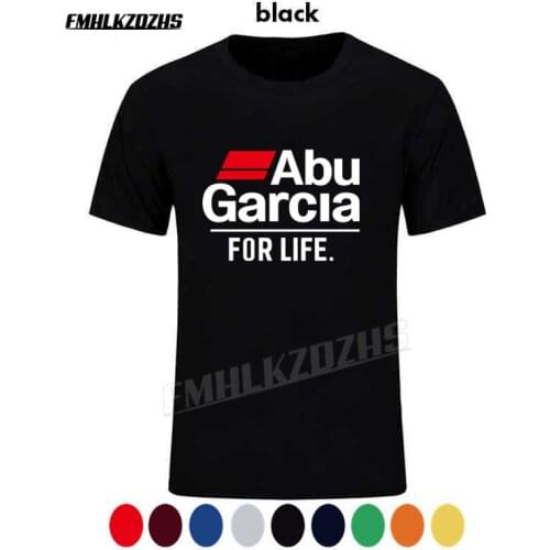 Abu Garcia T Shirts Tops Men Short Sleeve Cotton O-neck Game Abu Garcia Fishing T-shirt Man Tshirts H37