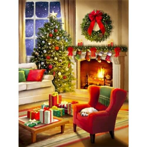 GATYZTORY Oil Painting By Numbers Kits Unique Diy Gift For Kids Hand Made 40x50cm Framed Drawing On Canvas Christmas tree Wall P