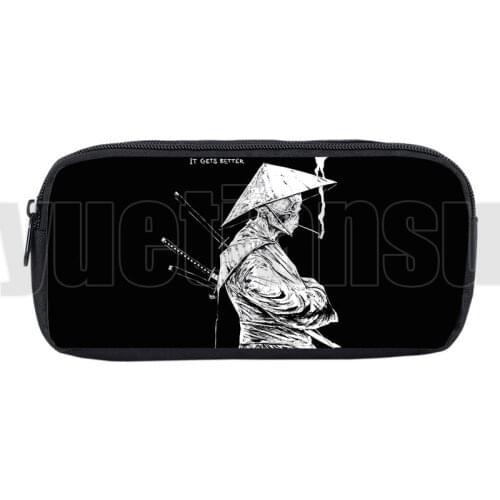 3D Printing Makeup Box Anime Bushido Samurai Cosmetic Cases Pencil School Supplies Stationery Storage Japan Samurai Pouch Bag