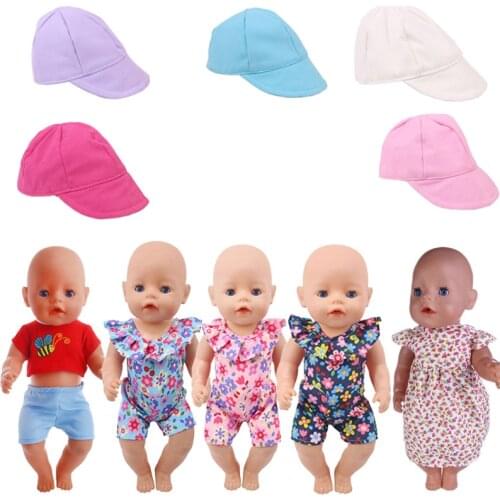 Doll Clothes And Pants And Hat Fit 18 Inch American&43 Cm Baby New Born Doll Generation Christmas Girl`s Toy