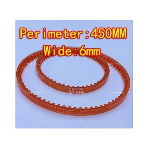 MB450 Wide:6mm Sewing Machine PU Single Side Teeth Drive Belts-5pcs freeshipping
