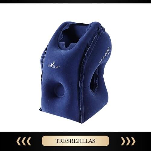 Pillow Inflatable Air Cushion Travel Pillow Headrest Chin Support Cushions for Airplane Plane Car Office Rest Neck Nap Pillows