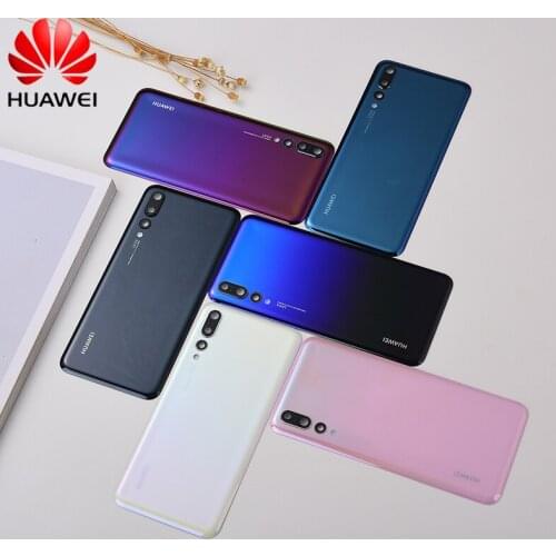 Original Huawei P20 Pro 3DGlass Battery Back Cover Door Rear Housing Relacement Parts For Huawei P20 With Camera Lens Frame+Logo