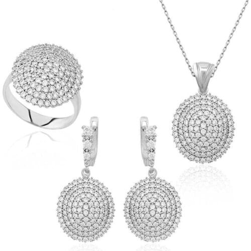 Original silver , White Stone Set ,Most Special Jewelry Sets Suitable and Quality Products Types