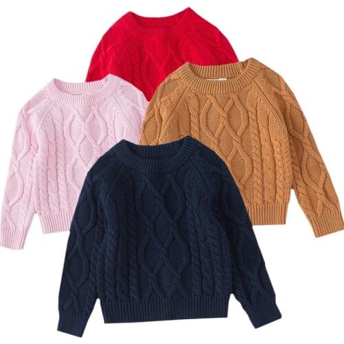 Autumn Baby Boys Girls Sweaters Kids Sweaters Winter Boys Knit Sweater Girls Pullover Sweater 1-7 Yrs Boys Girls Winter Clothes