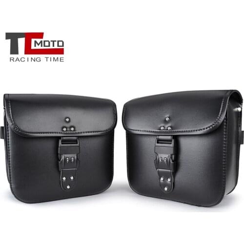 Pair Motorcycle Saddle Bags Side Luggage Storage Tool Pouch for Honda Yamaha Suzuki Harley Sportster XL 883 XL1200 Touring