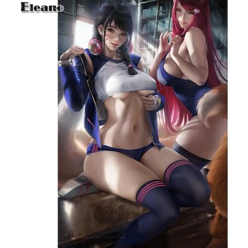 Custom Print LOL Ari Sexy Anime Girl Art Posters Wall Art Canvas Painting for Living Room Home Art Wall Picture