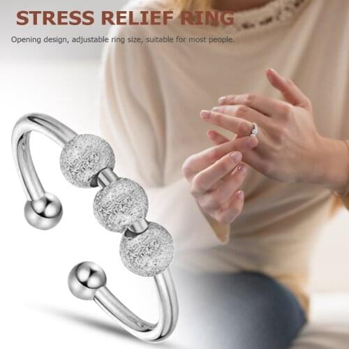 Spinning Fidget Peace Rings Spinner Open Rotatable Jewelry for Anxiety Worry Stress Relief Women Valentine Day Gifts