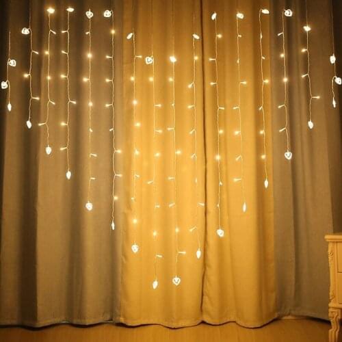 LED lights flashing lights string lights heart-shaped girl heart romantic Christmas decoration lights