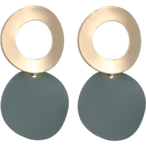 Unique Metal Drop Earrings Trendy Round Statement Earrings for Women New Arrival Fashion Jewelry