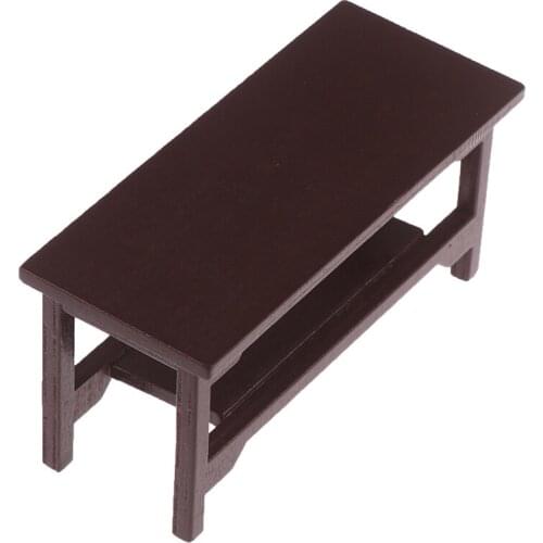 1/12 Dollhouse Miniature Mini Wooden Coffee Table Simulation End Table Furniture Toys for Doll House Decoration Accessories