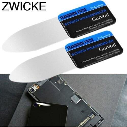 1 Piece Mobile Phone Curved LCD Screen Spudger Opening Pry Card Tools Ultra Thin Flexible Mobile Phone Disassemble Steel Metal