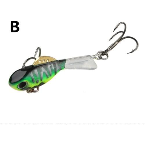 Winter Ice Fishing Lure 1PCS 4.5cm 7.5g VIB 3D Eyes Colorful Winter Bait Hard Lure Fishing Artificial Pesca