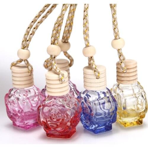 10/20/30pcs 10ml Car Hanging Perfume Pendant Fragrance Air Freshener Empty Glass Bottle Diffuser Automobiles Ornaments