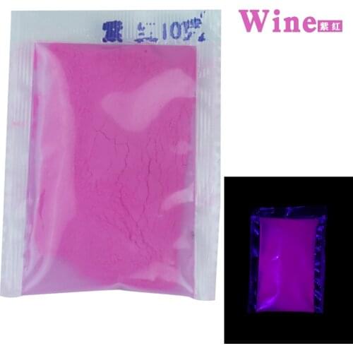 10g per Pack Wine Color Luminous Paint Noctilucent Powder Fluorescence DIY Party Creative Glow In Dark Decorations for Home