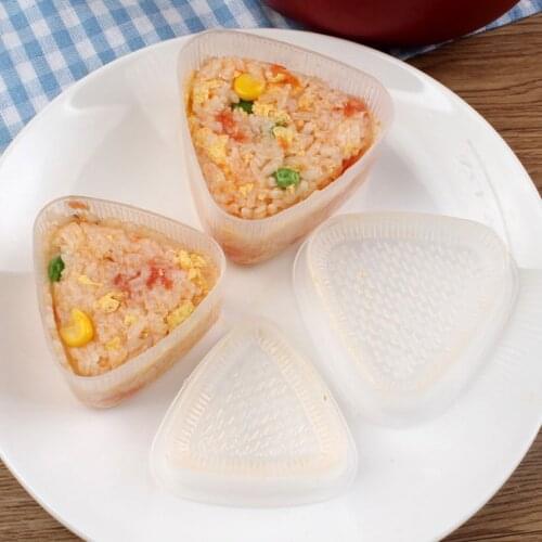 2pcs PP Triangular Rice Ball Mold Non-stick Sushi Press Mould Handmade Rice Roll Maker