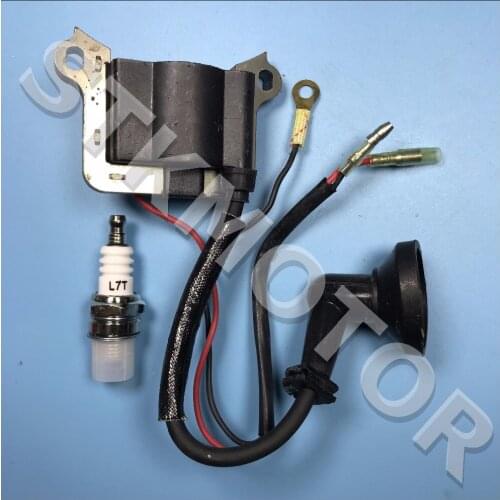 2 Stroke Ignition Coil With Spark Plug 47cc 49cc Mini Quad Pit Dirt Super Pocket Bike ATV Parts