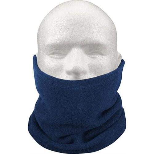 3-IN-1 Fleece Neck Warmer Snood Scarf Hat Unisex Ski Wear - Blue