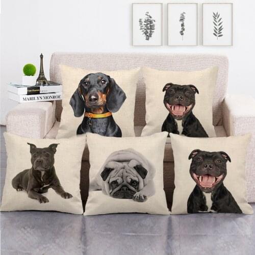 45cm*45cm animals pet dogs design linen/cotton throw pillow covers couch cushion cover home decor pillow