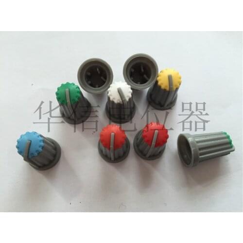 8pcs Half - axis potentiometer knob cap / white / red / green / blue / D13.5MM * 20MM / aperture 6MM / 180 degrees