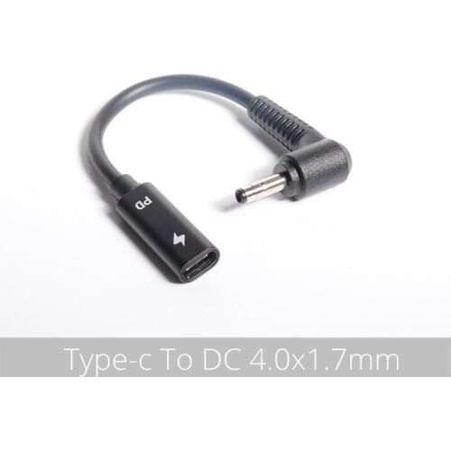 Laptop Dc Power Adapter Converter for Lenovo YOGA 510 710 MIIX5 7000 Air 12 13 ideapad 320 USB Type C Female to 4.0*1.7 Charger