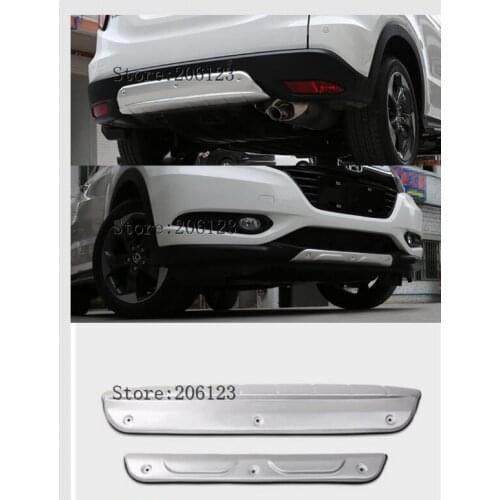 For Honda HRV HR-V Vezel 2014 2015 2016 2017 AluminumFront Rear Bumper Guard Protector Skid Plate Bumper Covers Car Styling