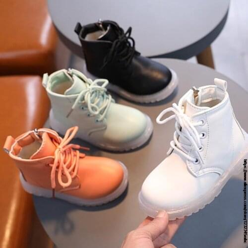 Kids Fashion Boots Boys Shoes Autumn Winter Leather Children Boots Fashion Toddler girls Boots Warm Spring Boots kids shoes