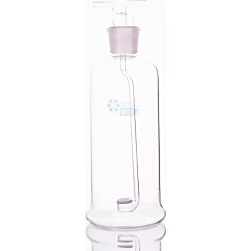 Sand board gas washing bottle,Capacity 2000ml,Monteggia gas washing bottle with sand plate