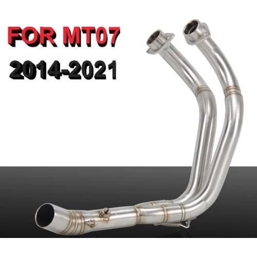 MT07 Front Pipe Motorcycle Exhaust Muffler Modified Front Pipe Slip-On Muffler Exhaust For MT-07 2014 2015 2016 2017 2019 FZ07