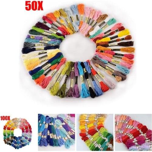 50/100PCS Cross Stitch Cotton Embroidery Thread Floss Sewing Skeins Craft hilos para coser sewing thread fil a coudre