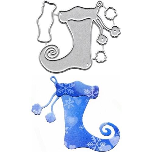 Card Making Dies Embossing Christmas Boots Metal Die For Scrapbooking Photo Album Decor Paper Handmade Craft Cutting Die New