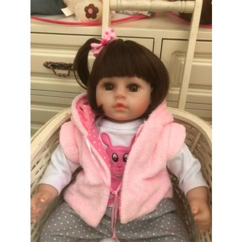48CM bebe doll reborn baby doll Handmade Silicone adorable reborn toddler Bonecas girl kid menina de silicone doll surprice
