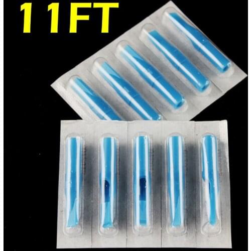OPHIR 50pcs Flat Tip Tattoo Disposable Nozzle Tip 11FT blue #TA031(11F)-50x