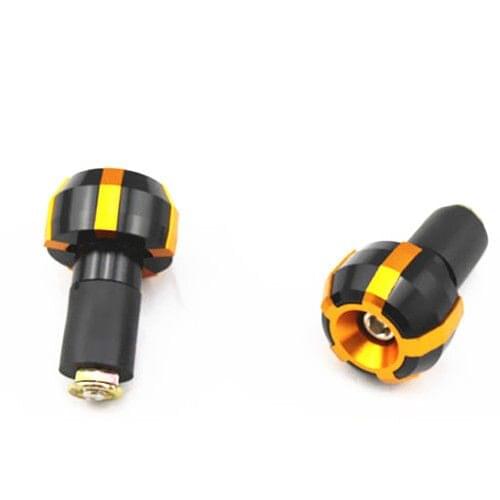 Pair Universal CNC 7/8" 22mm Handlebar Bar Ends Caps For Honda Yamaha Suzuki Gold And Black