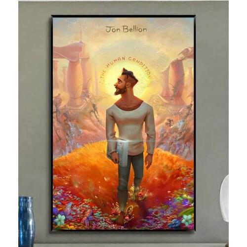 W380 Silk Fabric Poster Wall Art Decor The Human Condition Jon Bellion Fashion Decoration Bright Christmas Gift