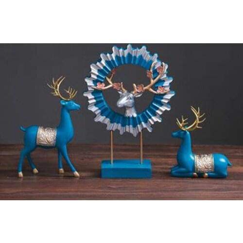 Nordic Christmas deer crafts, creative animal statue decoration art, bar home office restaurant table decoration gifts