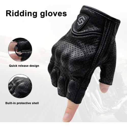 Portable Professional Durable Knuckle Protection Fingerless Gloves for Sports