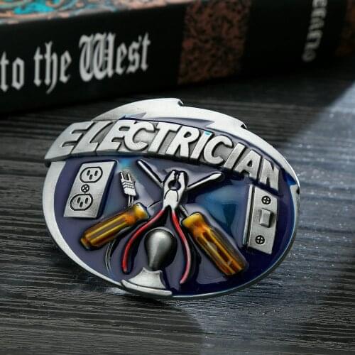 Western cowboy zinc alloy belt buckle fire tool personalized belt link buckle unisex belt buckle