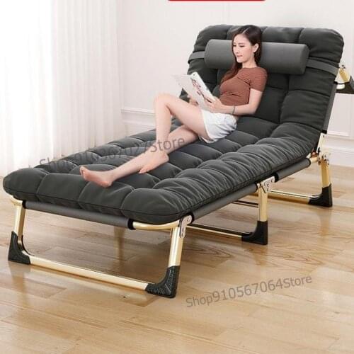 Folding Reclining Chair Lunch Break Lunch Chair Single Bed Multi Functional Home Reclining Chair Folding Office Adult Accompanyi