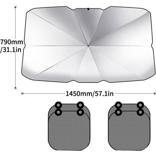 UPS50+ Car Umbrellas Suns Protections Heat Insulation Sunshade Car Windshield Sunshade Windshield Protection Accessories